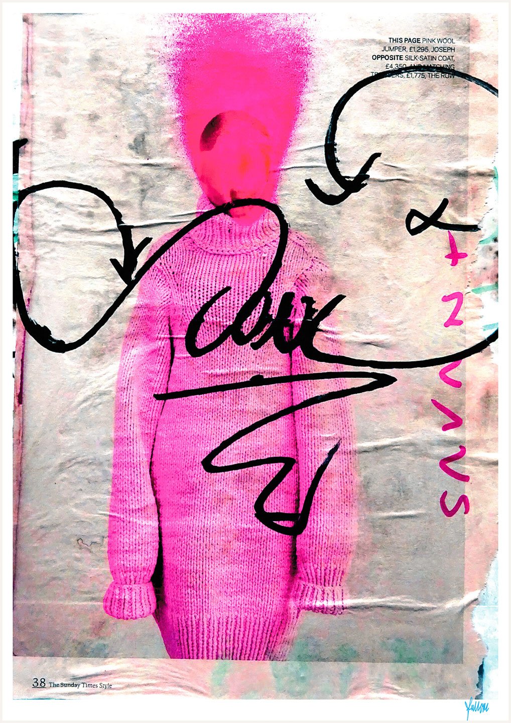 fullOM™ Open Edition Prints - "Pink Sunday Times Style" fullOM™ Open Edition Prints - "Pink Sunday Times Style"