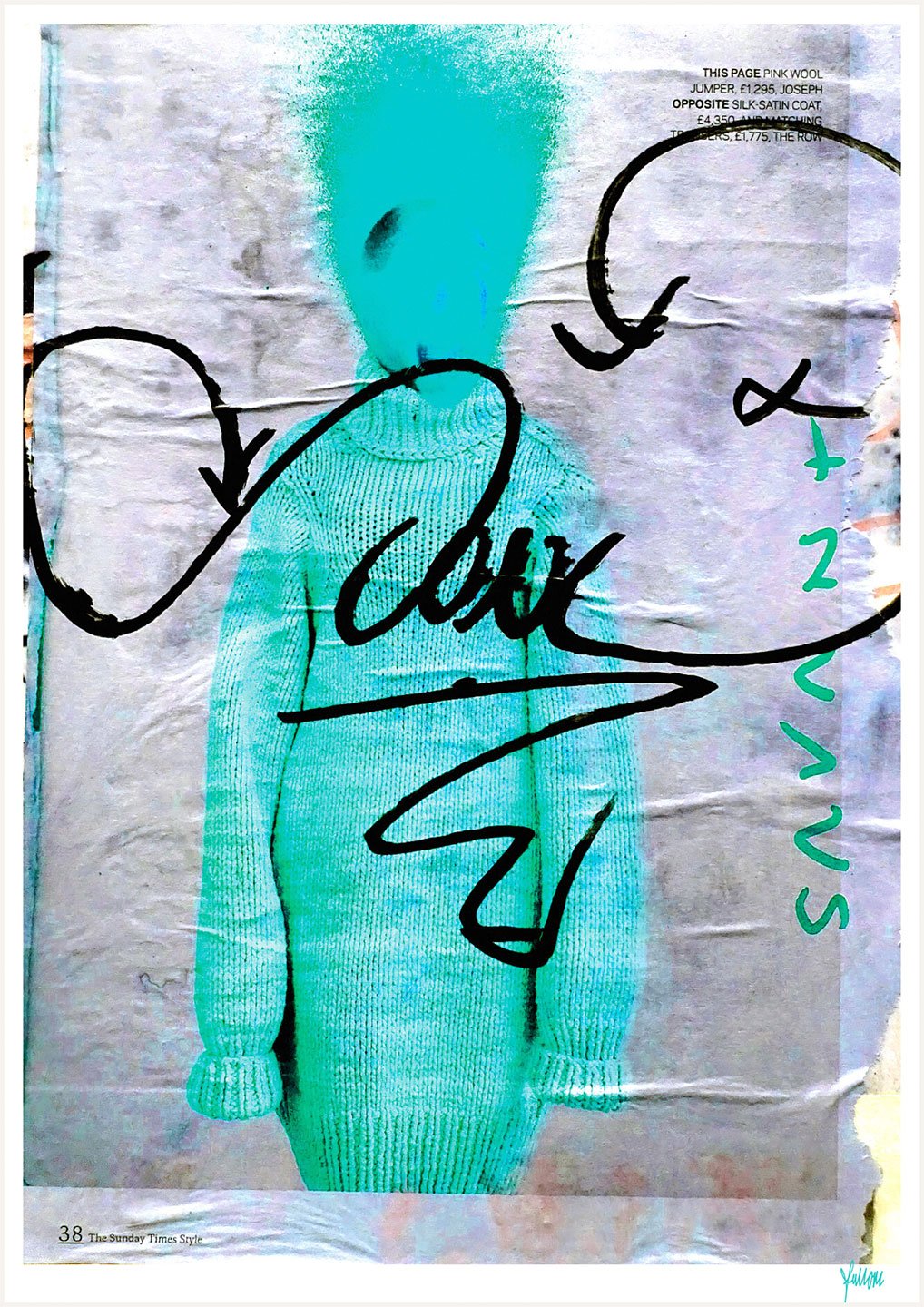 fullOM™ Open Edition Prints - "Turquoise Sunday Times Style" fullOM™ Open Edition Prints - "Turquoise Sunday Times Style"